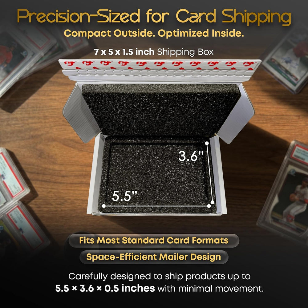 20 Pack Graded Card Shipping Box for PSA Slabs w/ 360° Foam