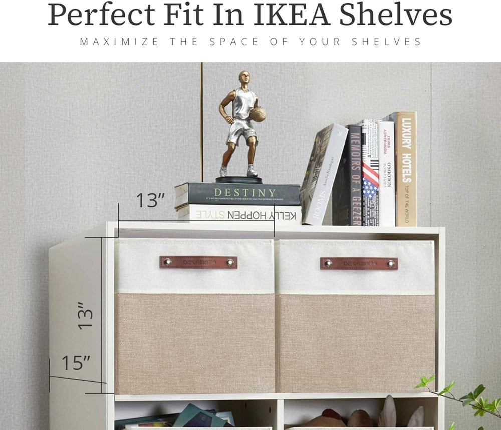 DECOMOMO Kallax Storage Cubes, Storage Baskets for Shelves 4-Pack