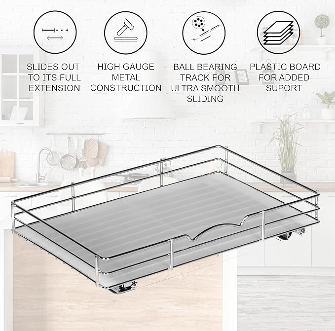 Pull Out Cabinet Organizer for Spices, Cans - Image 5