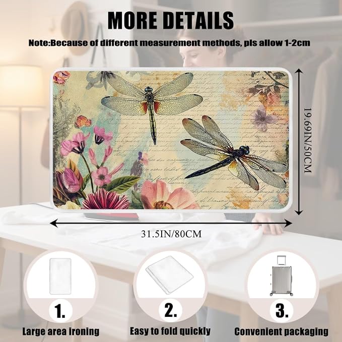 Vintage Ironing Pad Dragonfly Ironing Blanket Thick Travel Iron Pad Heat - Image 7