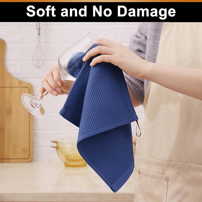 Homaxy 100% Cotton Waffle Weave Dish Cloths - Image 4