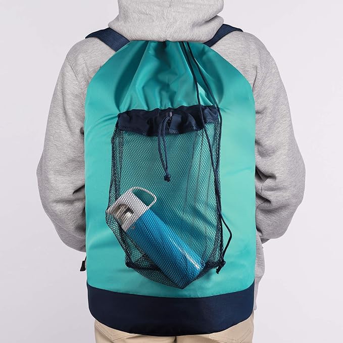 Dalykate Laundry Backpack with Shoulder Straps and Mesh Pocket Durable Nylon - Image 6