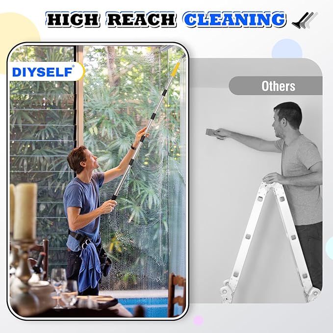DIYSELF Scraper Tool 5.4ft Adjustable Floor Scraper Long Handle Heavy Duty - Image 3