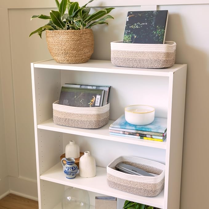 NaturalCozy 11.8"x8"x4.5” Storage Baskets - Image 3
