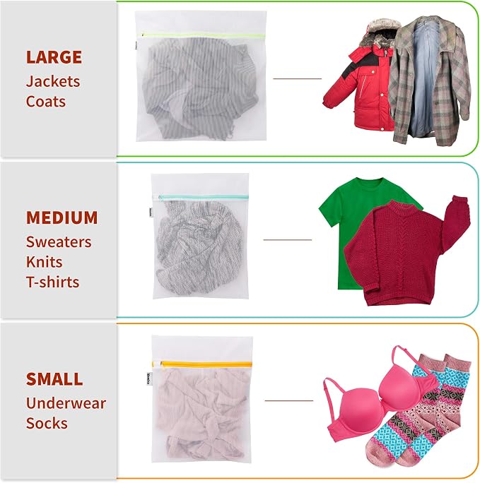 Mesh Laundry Bag for Delicates, Wash Bag for Underwear and Lingerie, Makeup - Image 6