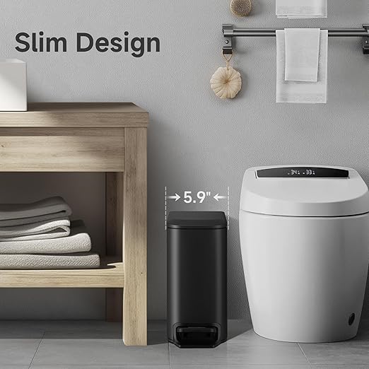 TIPGO Slim Bathroom Trash Can - Image 2
