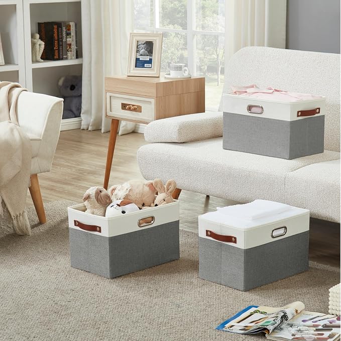Large Collapsible Fabric Storage Bins - Image 5