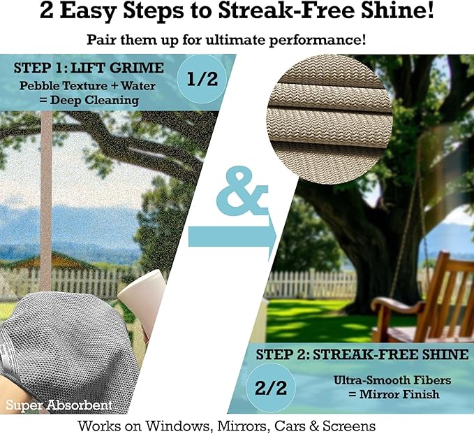 2-Step Glass Cleaning Cloth 3-Pack - Image 3