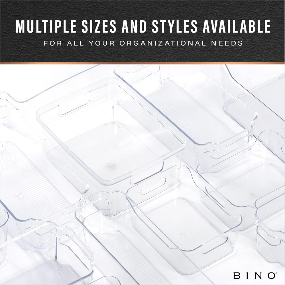 BINO | Plastic Organizer Bins, Small - 8 Pack | The SOHO Collection | Multi-U...