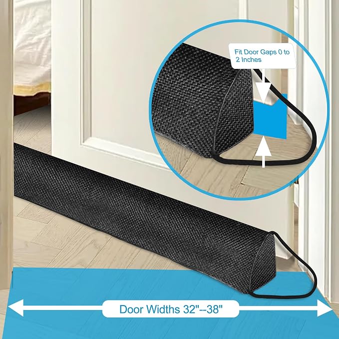 QUOLIX Triangle Under-Door Draft Stopper, Weighted Weather Stripping - Image 4