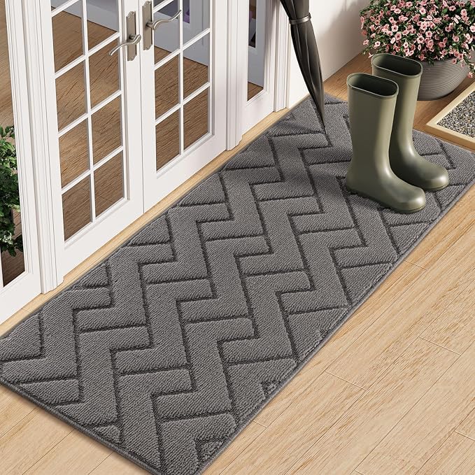 hicorfe Indoor Doormat, Front Back Door Mat Rubber Backing Non Slip Door Mats by Hicorfe