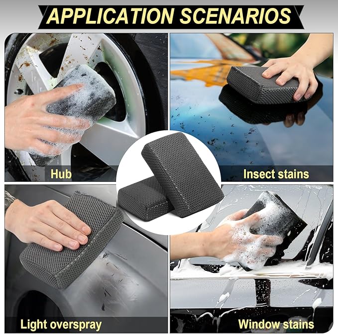Car Wash Sponge, Dual Sided Car Clay Scrubber - Image 3
