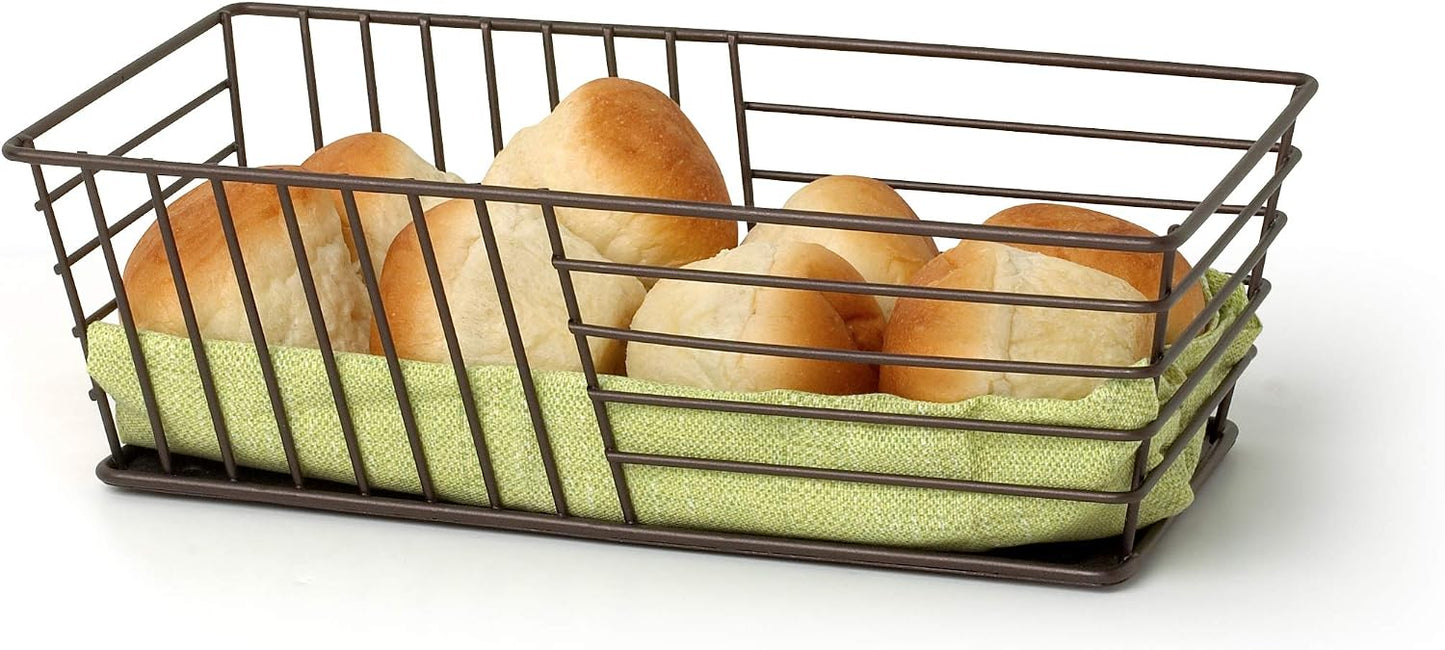 Spectrum Diversified Wright Bread Basket, Classic Kitchen Design for Breads, Roll, Muffin, Pastries & Baked Good Storage, Traditional Style Snack & Food Holder for Serving