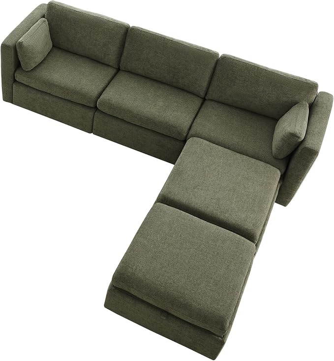 CHITA Oversized Modular Cloud Sectional Fabric Sofa Set, FSC Certified U Shaped - Image 5