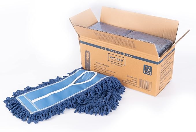 Matthew Cleaning 24'' Industrial Strength Cotton Dust Mop Refill Washable - Image 8