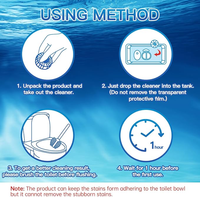 Vacplus Automatic Toilet Bowl Cleaner Tablets, Bathroom Toilet Tank Cleaner - Image 6