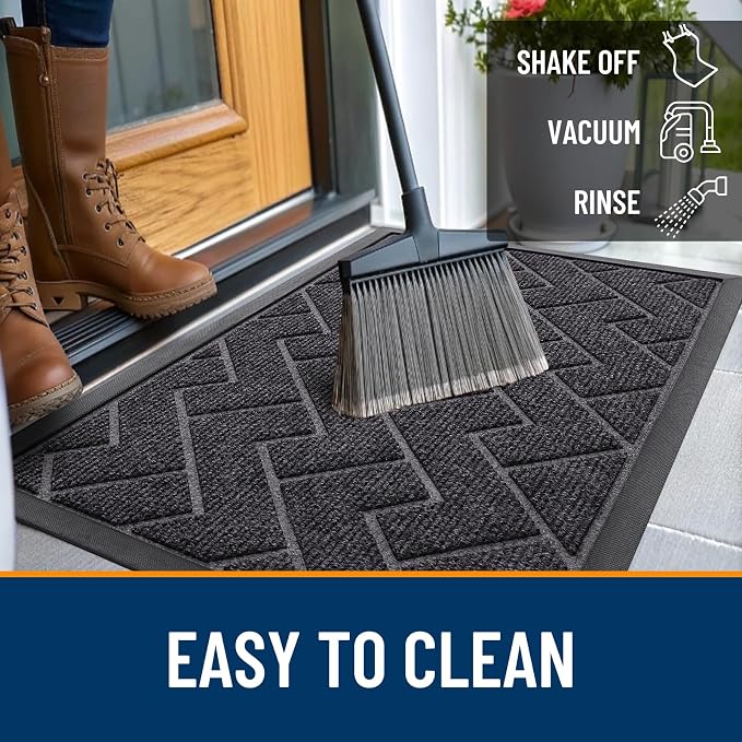 OLANLY Front Door Mat Indoor Outdoor Entrance, Waterproof All-Season, - Image 6