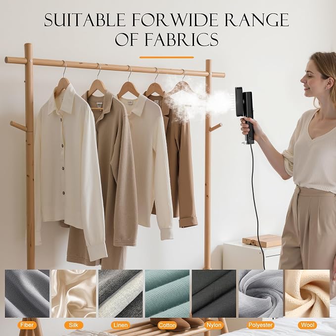 Steamer for Clothes, Portable Handheld Garment Steamer for Fabric Wrinkles - Image 7