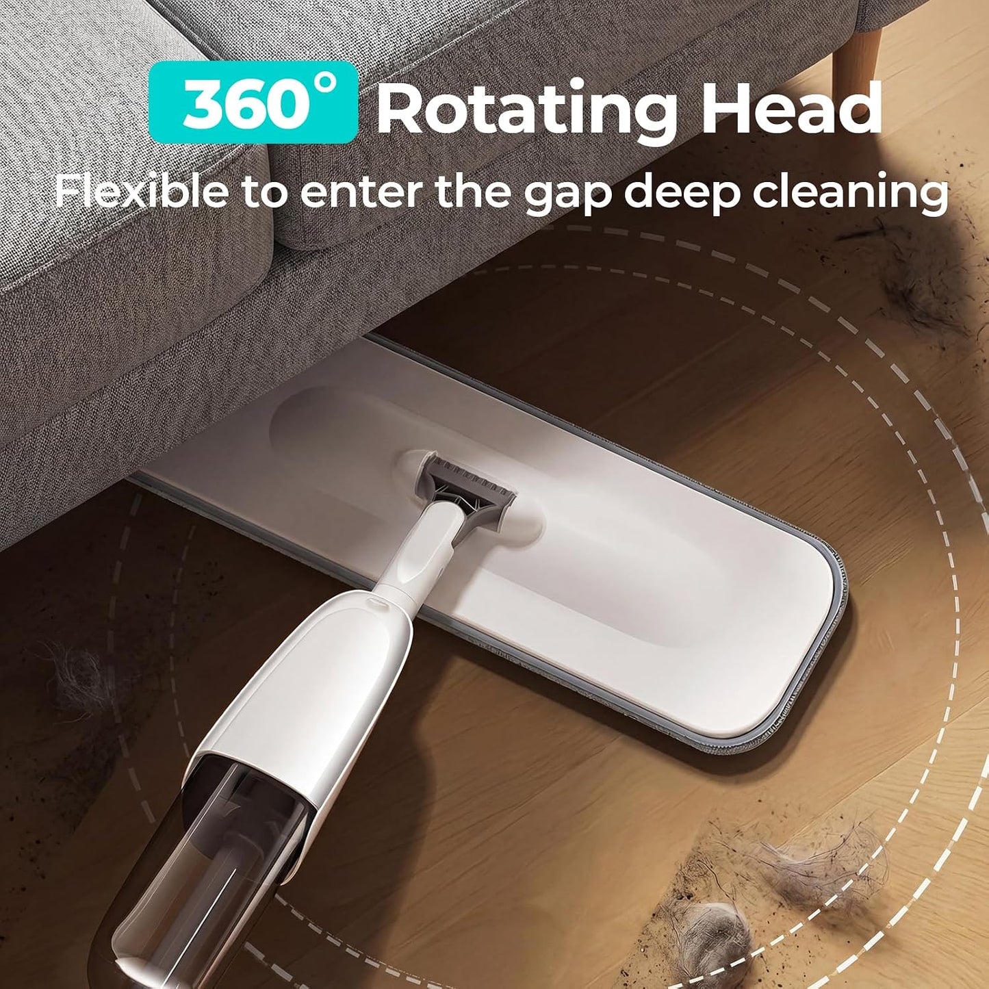 Spray Mop, Wet Dry Hardwood Floor Cleaning Mop with Washable Reusable Pad, with 500ML Sprayer for Tile, Wood, Laminate, Vinyl & Marble Floor Cleaning