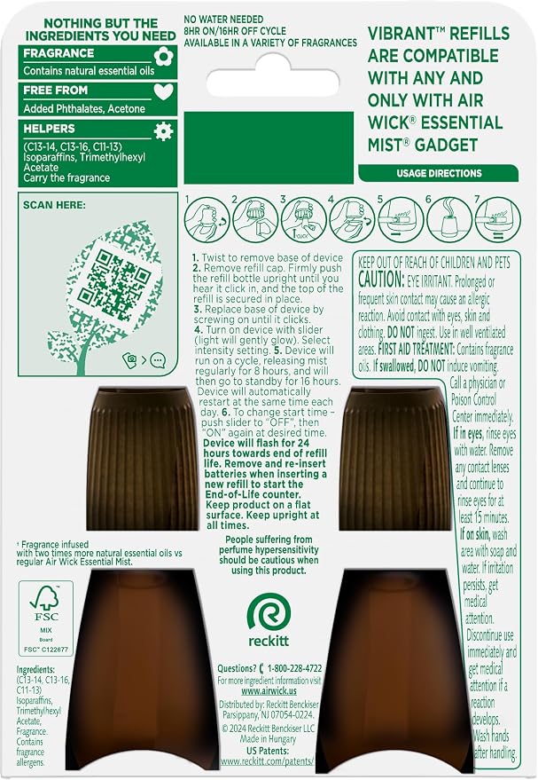 AIR WICK Essential Mist Twin Refill – White Sage & Mahogany oz. - Image 2
