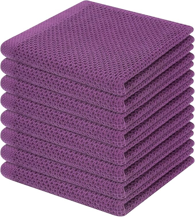 Homaxy 100% Cotton Waffle Weave Kitchen Dish Cloths, Ultra Soft Absorbent Quick by Homaxy