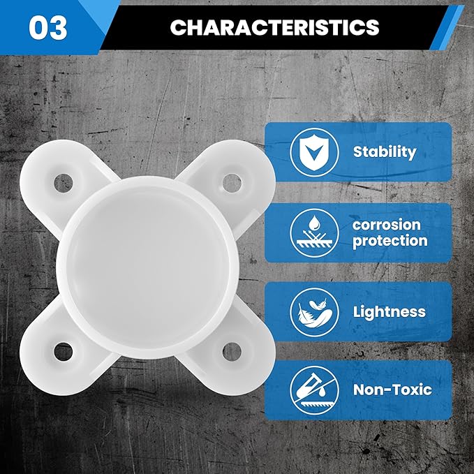 10 Pcs 1" PVC Flange Fittings, Table Screw Caps PVC Fittings - Image 4