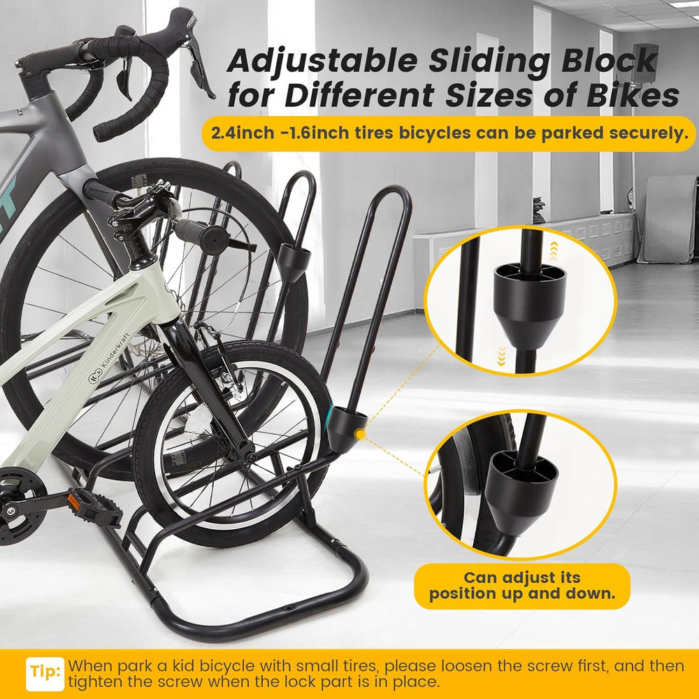 Kingarage 4 Floor Bike Rack, Safeguard Disc Brakes & Derailleurs Design, ...