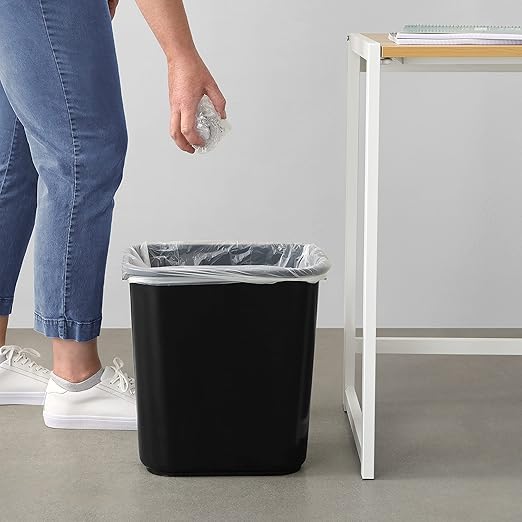 Amazon Basics Trash Can, Rectangular Commercial Office Wastebasket, 7 Gallon - Image 6