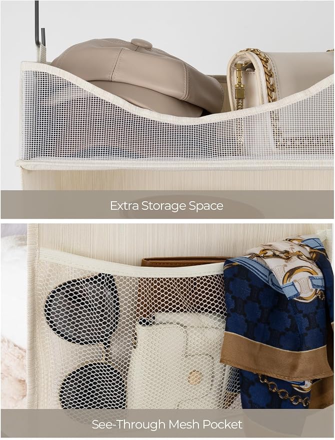 StorageWorks Hanging Closet Organizer, 3-Shelf Hanging Closet Shelves - Image 4