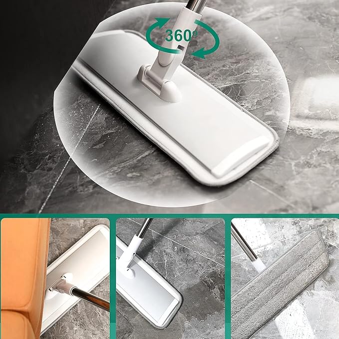 18" Professional Microfiber Mop Floor Cleaning System, Flat Mops - Image 6