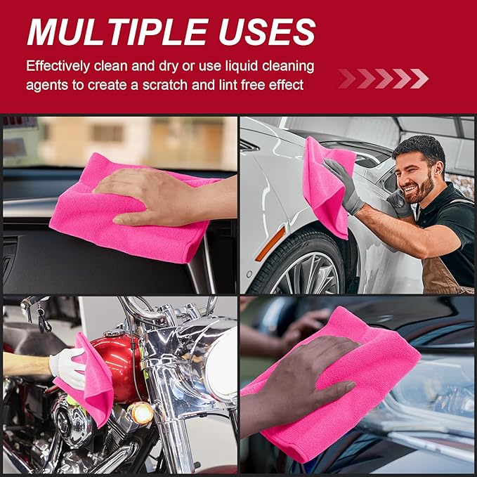 200 Pcs Microfiber Cleaning Cloth 16x16 Inch Microfiber Towels - Image 6