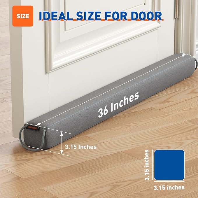MAGZO Door Draft Stopper 36 Inches, Weighted Rectangle Door Snake - Image 2