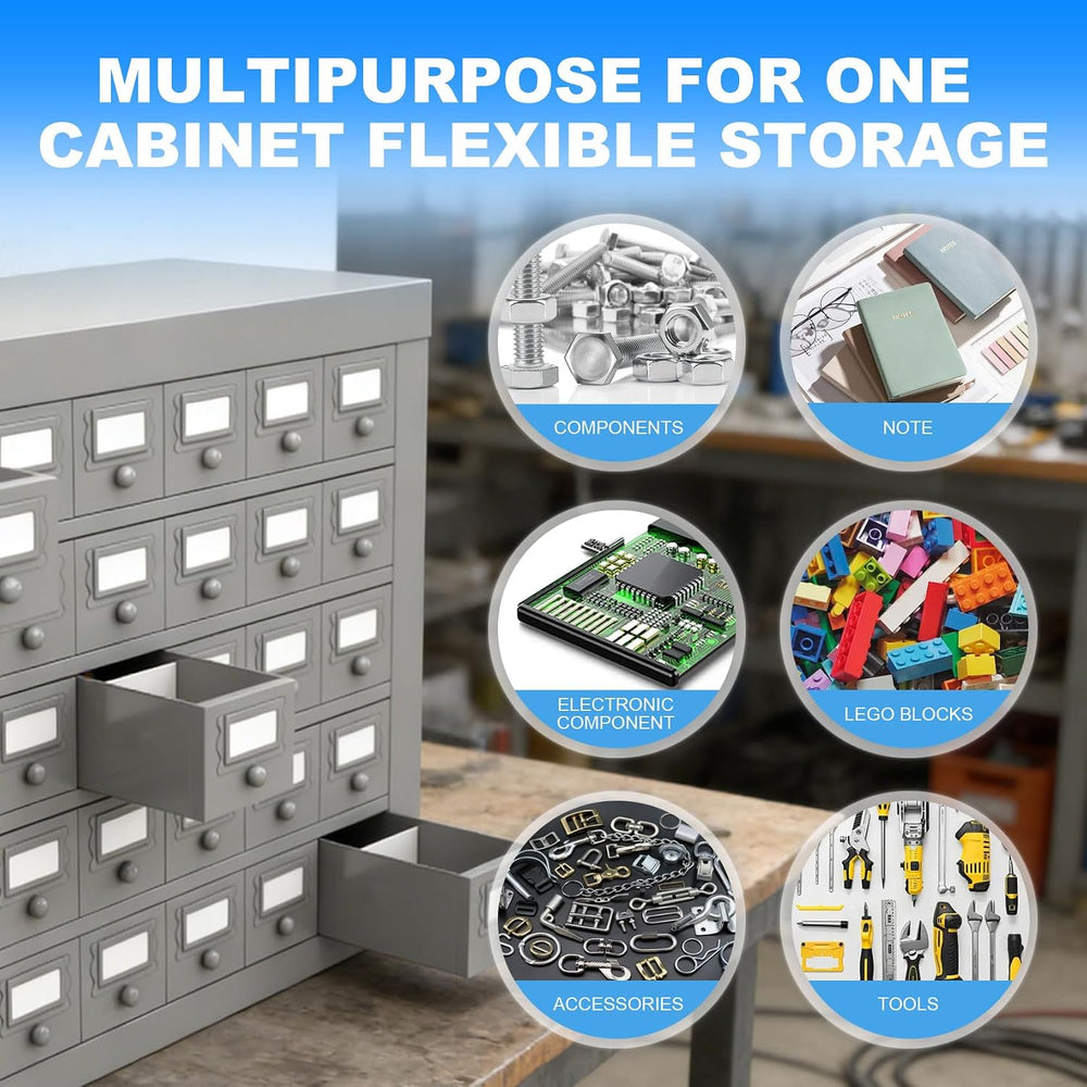 50 Drawer Steel Parts Storage Cabinet With Dividers For Organizing Hardware