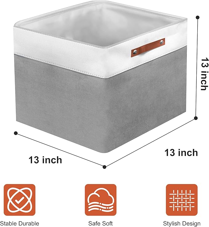 13in Open Fabric Storage Basket - Image 2