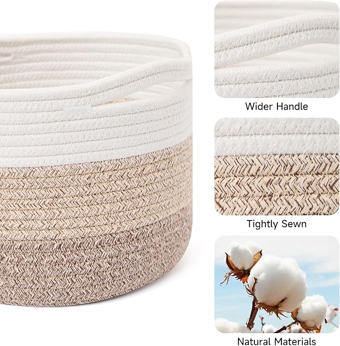 Small Basket for Organizing | Cube Shelf Closet Storage Baskets | 9.7×9.7×7.1” - Image 2