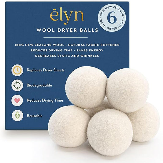 ELYN Wool Dryer Balls 6-Pack by ELYN