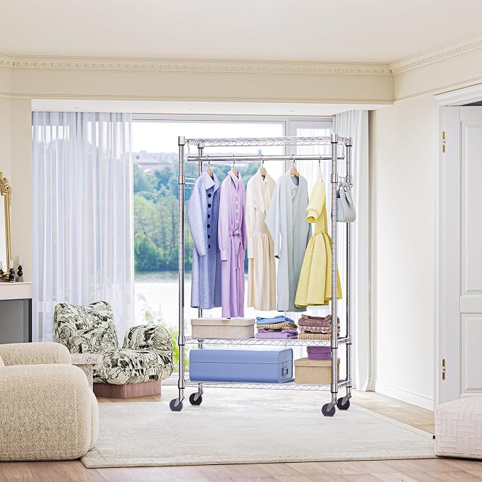 IZEUK Heavy Duty Rolling Garment Rack - Image 5
