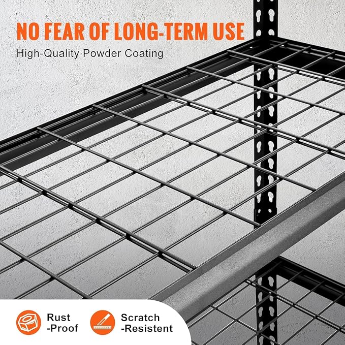 VEVOR Storage Shelving Unit, 5-Tier Adjustable, 2000 lbs Capacity, Heavy Duty - Image 7