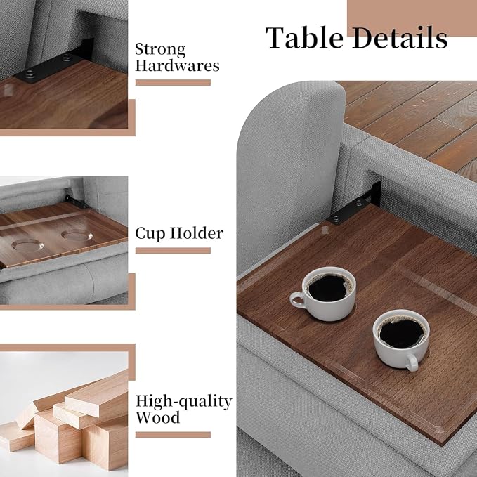 JAMFLY 108" Modular Sectional Sofa - Image 5