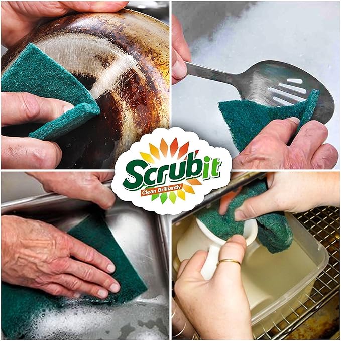 Scouring Pads - Heavy Duty Household Cleaning Scrubber - Reusable Scrubbing - Image 7