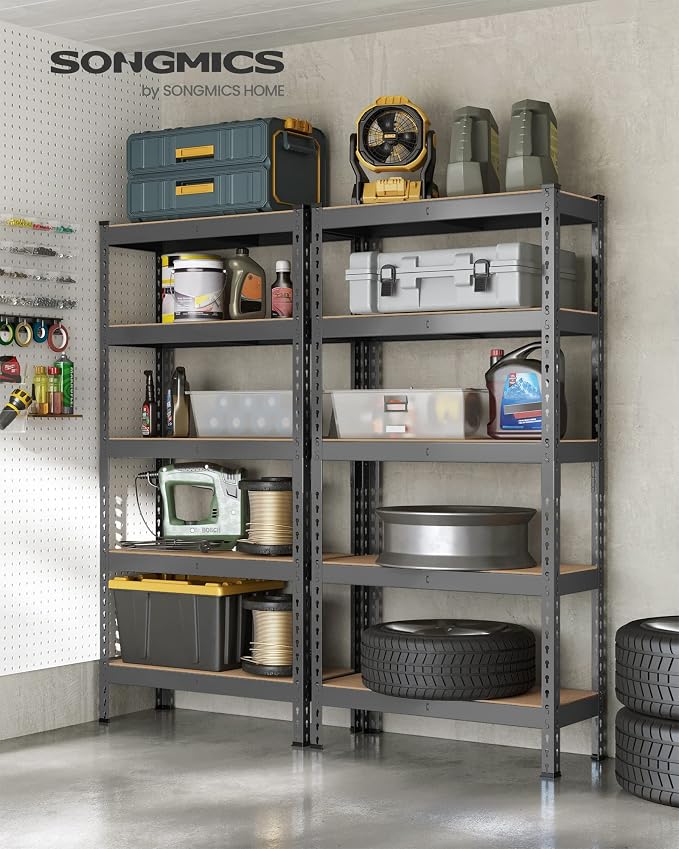 SONGMICS 5-Tier Storage Shelves, Load 2310 lb, Boltless Assembly, Adjustable - Image 2