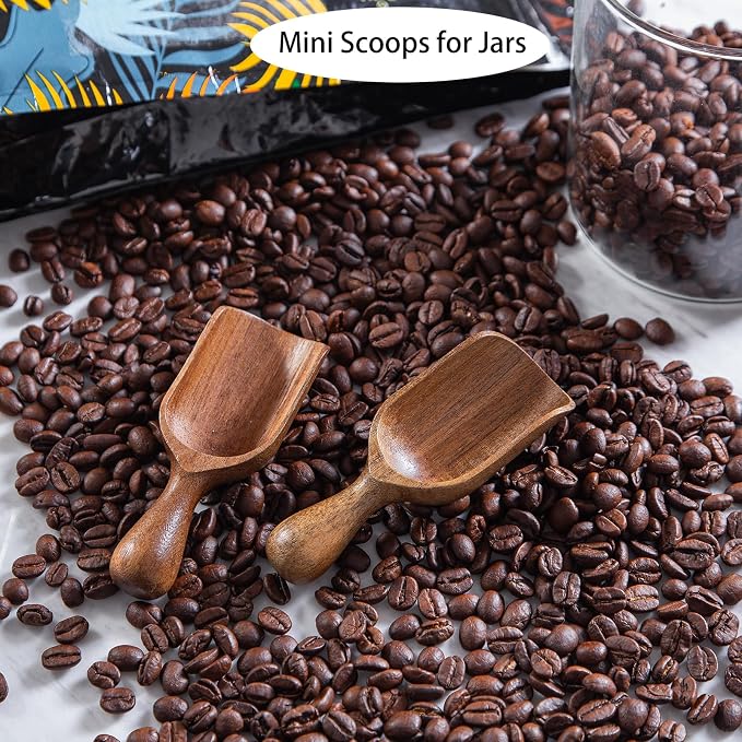 Wooden Scoop for Canisters 6PCS Acacia Wood Scoops for Jars Measuring Spoons - Image 6