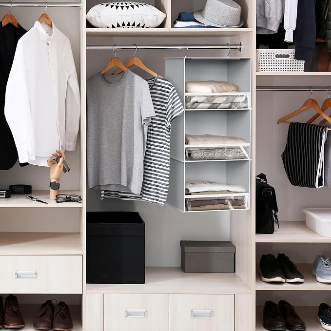 Simple Houseware 3 Shelf Hanging Closet Organizer - Image 2