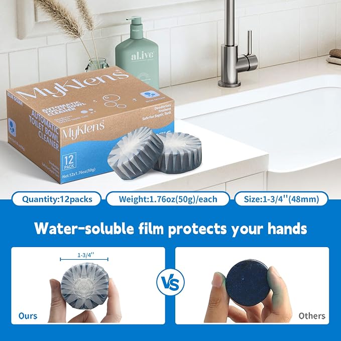 Toilet Bowl Cleaner Tablets, Automatic Toilet Tank Cleaner - Image 7