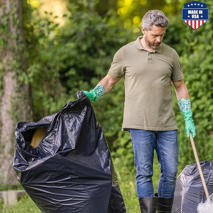Fuxury 55-60 Gallon Trash Bags Heavy Duty, 38 x 58" Extra Large Black Trash Bags - Image 7