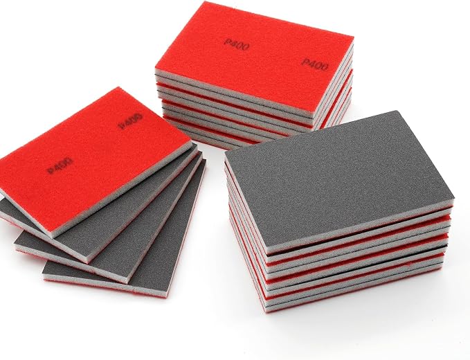 20 Pack 400 Grit Sanding Sponge, 3 x 4 Inch Soft Foam Sanding Block Wet Dry - Image 7