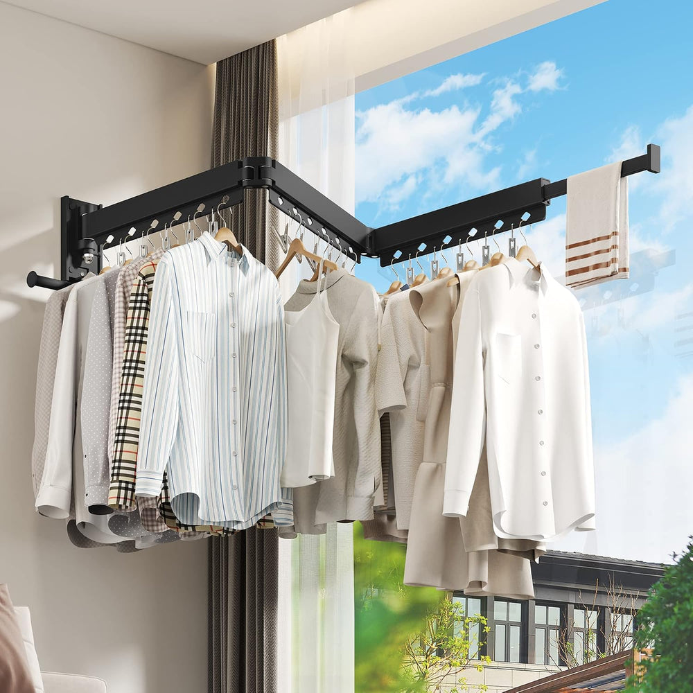 BOQORAD Clothes Drying Rack,Wall Mounted Laundry Rack,Drying Rack Clothing,La...