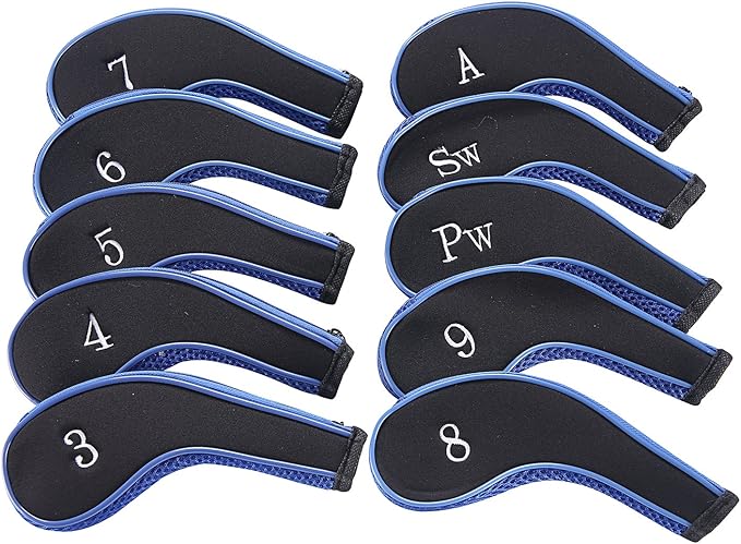 Sword &Shield sports Neoprene Zipper Golf Club Iron Head Covers Iron Covers by Unknown