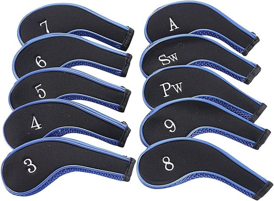 Sword &Shield sports Neoprene Zipper Golf Club Iron Head Covers Iron Covers by Unknown