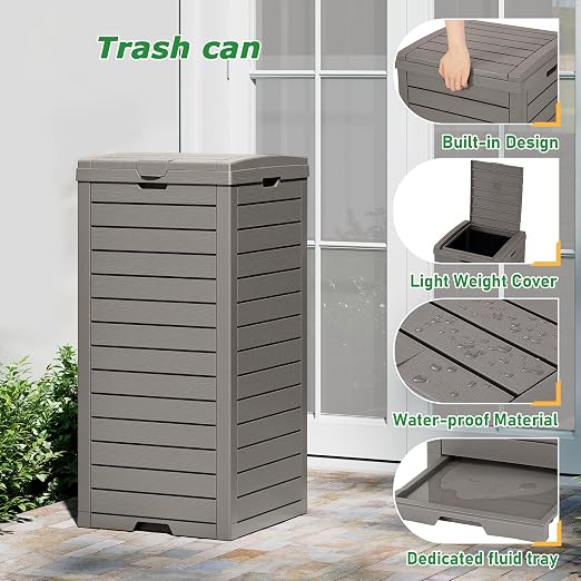 NUNU LAB 31 Gal Outdoor Trash Can - Image 5